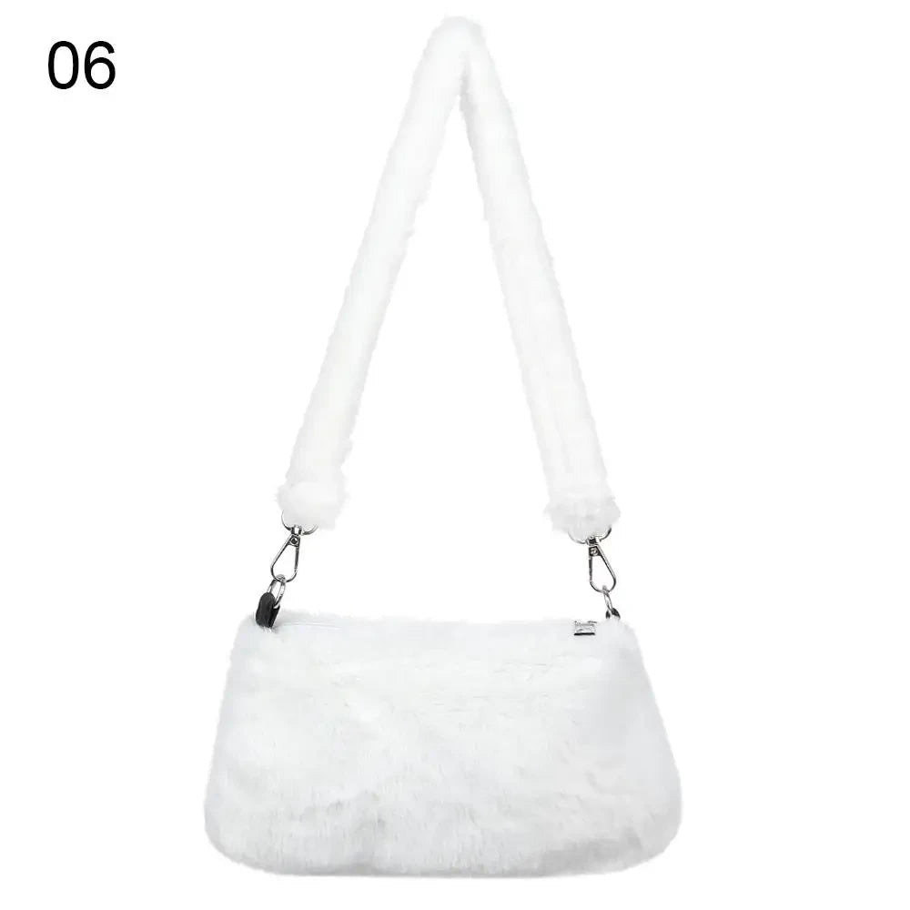 Leopard Plush Shoulder Bag