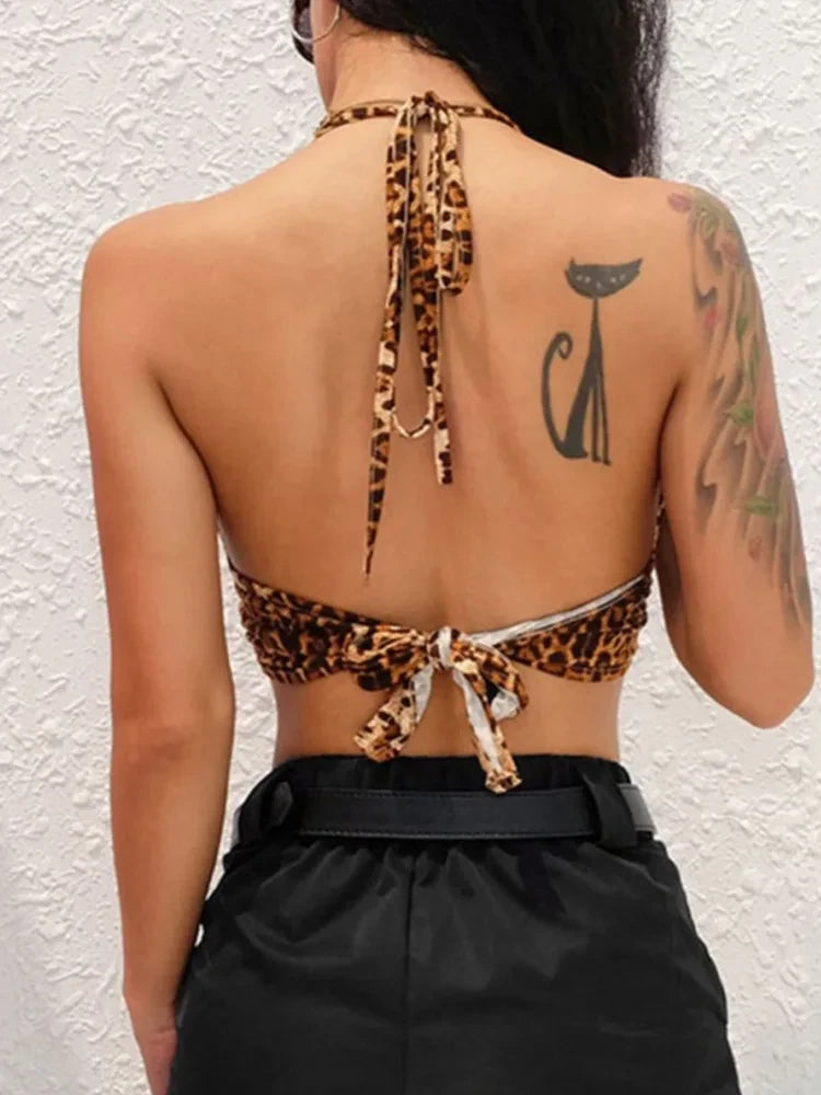 Leopard Sequin Bustier
