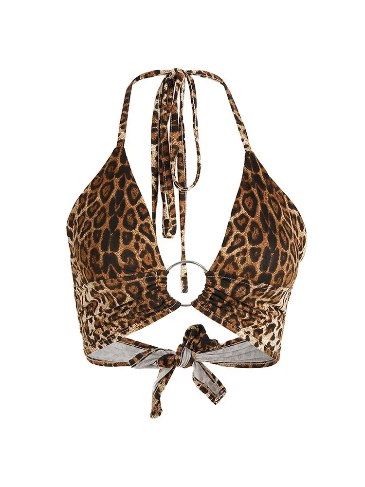 Leopard Sequin Bustier